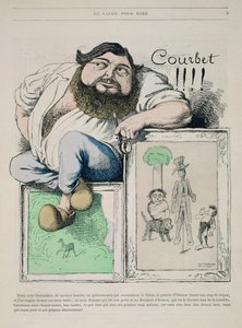 ギュスターヴクールベ（1819-77）の肖像画。 Marchandeauによる1868 作： French School