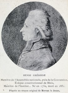 アッベ・グレゴワールとして知られるアンリ（1750-1831）の肖像（フランスの教会家・政治家