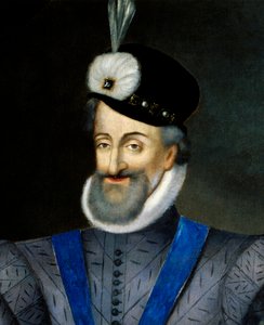 ヘンリー4世（1553-1610）フランス王の肖像。詳細17世紀の匿名のフランス絵画。キャンバスに油彩。ディム：0,95x1,13m。必須項目。サリー・シュル・ロワール、シャトー・ド・サリー 作： French School