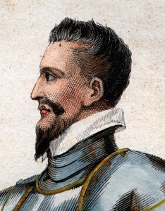 ヘンリー1世の肖像、ギーズ公（1550-1588）が傷跡を呼んだ。 作： French School