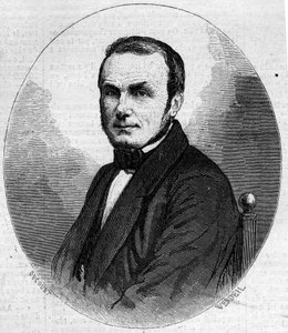 Isidore Geoffroy Saint Hilaireの肖像 Saint Hilaire (Saint-Hilaire) (1805-1861)、フランスの動物学者、Etienne Geoffroy Saint-Hilaireの息子。11月23日付「Le Monde Illustré」241号に掲載されたエングレーヴィング 作： French School