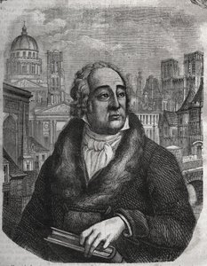 Jacques-Antoine Dulaure (Jacques Antoine) (1755-1835) フランスの考古学者・歴史家の肖像 - Jacques Antoine Dulaure著「パリの物理的・市民的・道徳的歴史：最初の歴史的時代から今日まで」に掲載されたエングレーヴィング。1853 作： French School