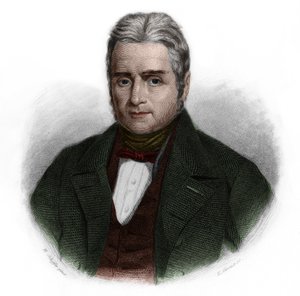 フランスの政治家・銀行家であるジャック・ラフィット（1767-1844）の肖像。ルイ・ド・コルメナン・ティモンの「講演者の書」に掲載されている。1842.個人蔵。 作： French School