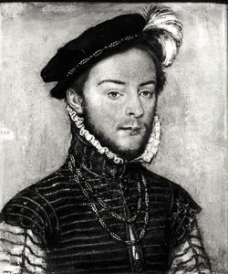 ジャック・ド・サヴォワの肖像（1531-85）ヌムール公、1565年頃 作： French School
