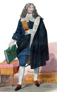フランスの政治家、ジャンバプティストコルベール（1619〜1683年）の肖像。 作： French School