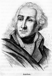 フルーラスの戦い（1794年6月26日）で勝利したエンパイアの馬車馬、Jean Baptiste Jourdan (1762-1833)の肖像 - Henri Martinの「L