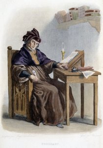 ジャン・フロワサール（1337-1404）の肖像（"Le Plutarque francais", Editions Mennechet刊