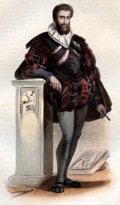 フランスの彫刻家であり建築家でもあるジャングジョン（1510〜1566年）の肖像。 作： French School