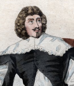 フランス人作家、ジャンルイグエズドゥバルザック（1597-1654）の肖像。 作： French School