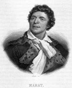 ジャン・ポール・マラット（1743年～1793年）の肖像-ティエールの「フランス革命」にて19世紀 作： French School