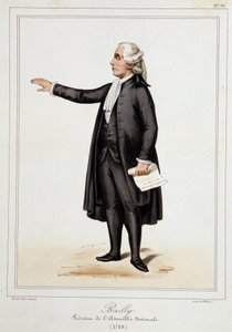 Jean Sylvain Bailly (1736 - 1793) の肖像 - Horace de Viel-Castel (Viel Castel) の「Collection de costumes, armes et meubles pour la histoire de la revolution francaise et de l