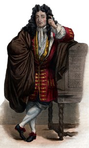 フランスのエッセイストであり道徳家であるジャン・ド・ラ・ブリュイエール（ラブリュイエール）（1645-1696）の肖像。 作： French School