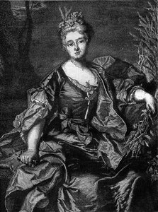 ルイ15世の最後の愛人であったバリー伯爵夫人（またはマダム）ジャンヌ・ベキュ（1743-1793）の、農業の女神ケレスの肖像。古代から現代までの地球上の民族における売春と放蕩の歴史」に掲載されている版画。 作： French School