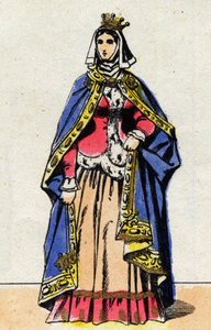 ジャンヌ・ド・ブローニュの女の肖像 フィリップ5世（1294年～1322年 作： French School