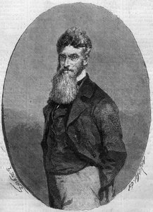 ジョン・ブラウン（1800-1859）の肖像。1859年12月17日付「Le Monde Illustré」140号に掲載された版画。 作： French School