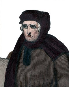 ジョン・フロワサール（1337-1404）の肖像、中世フランスのフランスの年代記。