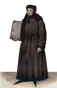 ジョン・フロワサール（1337-1404）の肖像、中世フランスのフランスの年代記。