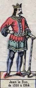 ジョン・ザ・グッドとして知られるフランスのジョン2世（1319年～1364年）（カペティ家の王朝）の肖像。19世紀後半のイラスト。 作： French School