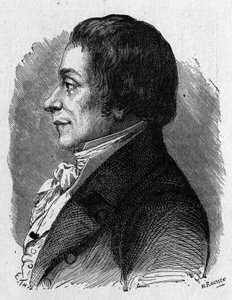 フランスの政治家Joseph Lakanal (1762 - 1845)の肖像 - "Album de la Science; illustrious scholars; Great Discoveries" 1896年に掲載。 作： French School