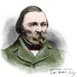 フランスの詩人・劇作家であるジョセフ・メリ（1797-1866）の肖像。 作： French School
