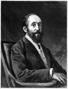 ジュール・クラレ（1840-1913）の肖像（1888年から1913年の間、フランスのアカデミー会員であった小説家）、"The Illustrous World "にて 作： French School