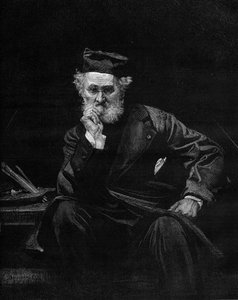 フランスの画家、レオン・コニエ（1794-1880）の肖像。1880年12月4日付「Le Monde Illustré」1236号に掲載されたエングレーヴィング。 作： French School