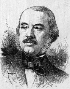 フランスの劇作家、レオン・ラヤ（1810-1872）の肖像。1872年9月14日付「Le Monde Illustré」805号に掲載された版画。 作： French School