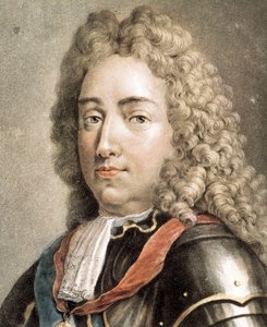 ヴァンドーム公爵ルイ＝ジョゼフ・オブ・ブルボンの肖像、カラーエングレーヴィング 作： French School