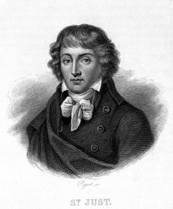 ルイ・アントワーヌ・レオン・サン＝ジュスト（1767～1794年）の肖像-ティエール作「フランス革命」にて19世紀 作： French School