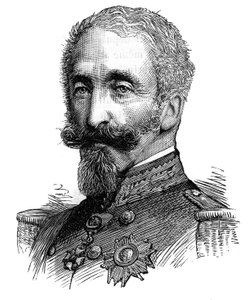 フランスの王子、ヌムール公ルイ・シャルル・フィリップ・ドルレアン（1814-1896）の肖像。1886年6月26日付「Le Monde Illustré」に掲載されたエングレーヴィング。 作： French School