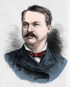 カナダの詩人・劇作家、ルイ・オノレ（Louis Honore）・フレシェット（1839-1908）の肖像。1882年9月9日付「Le Monde Illustré」第1328号に掲載されたシャルル・ジョルジュによる版画。 作： French School