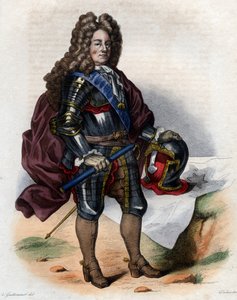 ルイジョセフドブルボン、ヴァンドーム公爵（1645-1712）、フランスの軍事指揮官、フランス元帥の肖像画。 作： French School