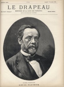 ルイ・パスツール（1822-1895）の肖像 - 「旗-愛国者同盟のモニター」の表紙 - 11月7日 作： French School