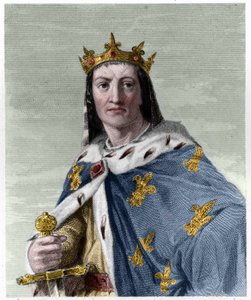 フランス王ルイ8世（1187年～1226年）の肖像-ラヴァレの『フランス史』に掲載されている、エングレーヴィング、sd.