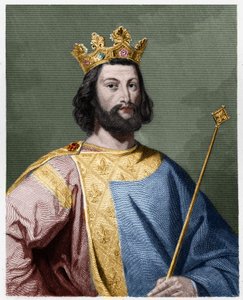 フランス王ルイ7世（1120年～1180年）の肖像 - ラヴァレの「フランス史」に掲載されている、エングレーヴィング、sd.