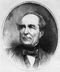 フランスの政治家、ルイ・ヴィテ（1802-1873）の肖像。1873年6月13日付「Le Monde Illustré」844号に掲載されたエングレーヴィング。 作： French School