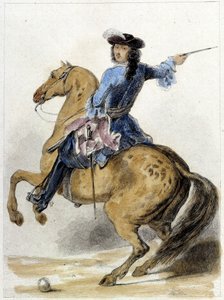フランス王ルイ14世（1638年～1715年）の肖像。 作： French School