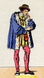 フランス王ルイ11世（1423-1483）の肖像。 作： French School