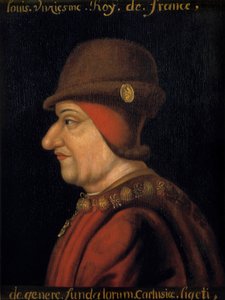 フランス王ルイ11世（1423-1483）の肖像。17世紀のフランス派。プレシ・レ・トゥール（プレシ・レ・トゥール）（Plessis-les-Tours