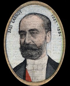 フランス共和国大統領、マリー・フランソワ・サディ・カルノー（1837-1894）の肖像。