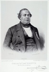 フランスにおける奴隷制廃止の偉大な支援者であるマルティニケスの政治家、シリル・シャルル・オーギュスト・ビセット（1795-1858）の肖像。19世紀のシャルトルのエングレービング、ボザール美術館蔵 作： French School