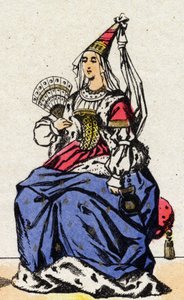 シャルル7世の妻であるフランス王妃アンジュー家のマリー（1404-1463）の肖像。 作： French School