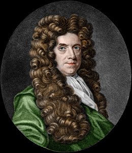 ネレミヤ・グリューの肖像（1641-1721）。英語の植物学者。 作： French School