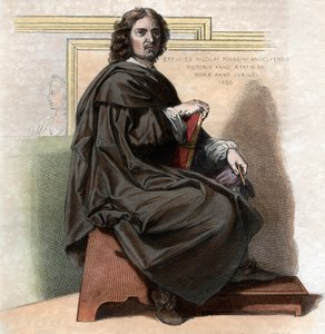 ニコラ・プッサン（1594-1665）、フランスの画家の肖像。 作： French School