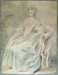 Olympe de Gouges (widow Aubry also known as Marie Gouze) (Madame Aubry) (1748-1793) フェミニスト、政治家、文学者の女性の肖像。18世紀の匿名の水彩画。ディム。0.21x0.28 m パリ、ルーヴル美術館 作： French School
