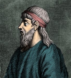 エレアのパルメニデスの肖像（fl.c BC 5th BC）ギリシャの哲学者。 作： French School