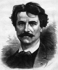 フランスの画家、ポール・ボードリ（1828-1885）の肖像。9月5日付「Le Monde Illustré」No.908に掲載されたエングレーヴィング。 作： French School