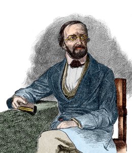 ドイツの数学者、ペーター・グスタフ・ディリクレ（1805-1859）の肖像。19世紀