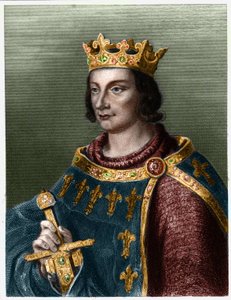 フィリップ・ル・アルディ（Philippe le Hardi）と呼ばれたフランスのフィリップ3世（1245-1285）の肖像（カペティ家の王朝）。 作： French School