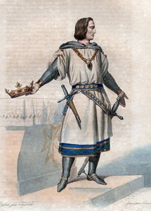 フランス国王フィリップ2世アウグストゥス（1165-1223）の肖像。 作： French School